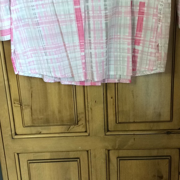 FINAL SALE PRICE Allison Daley Pink Plaid Blouse in Size 12 - Picture 5 of 8